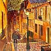 2026 Nocturne in Montmartre Olie op doek 40x50
