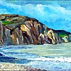 2026 Plage in Pourville-sur-mer olie op doek 40x50