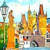2024 Praag Olie op doek 70x90
