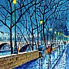 2026 Avondwandeling langs de Seine Olie op doek 40x50