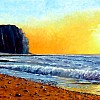 2026 Wilde zee Olie op doek 40x604